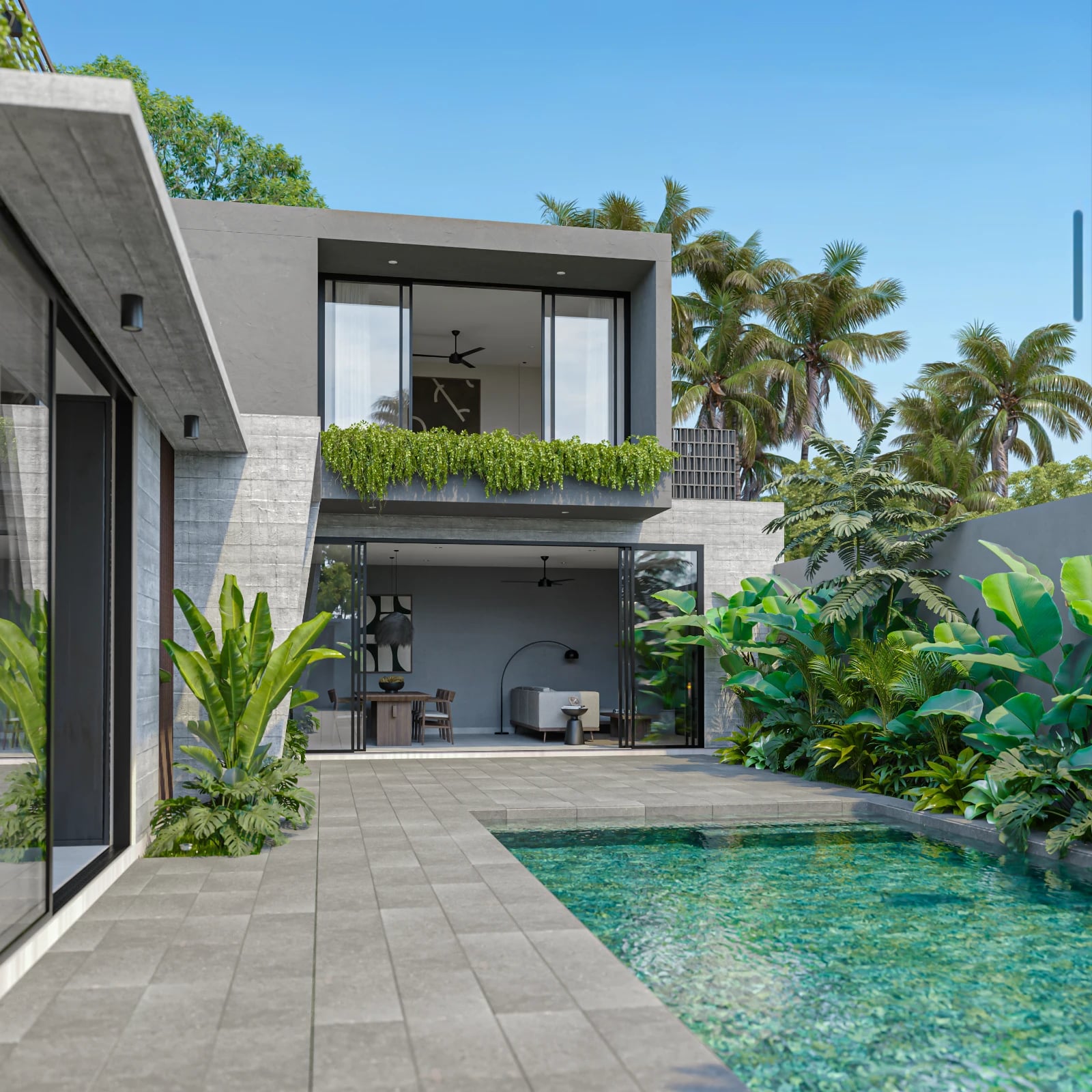 Dasa Ubud pool deck and open living - dedicated guest service