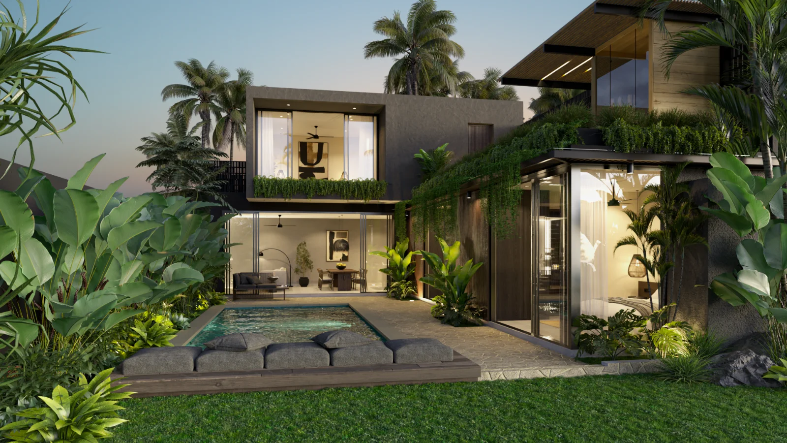 Nara Villas pool and outdoor living - Uluwatu Bali