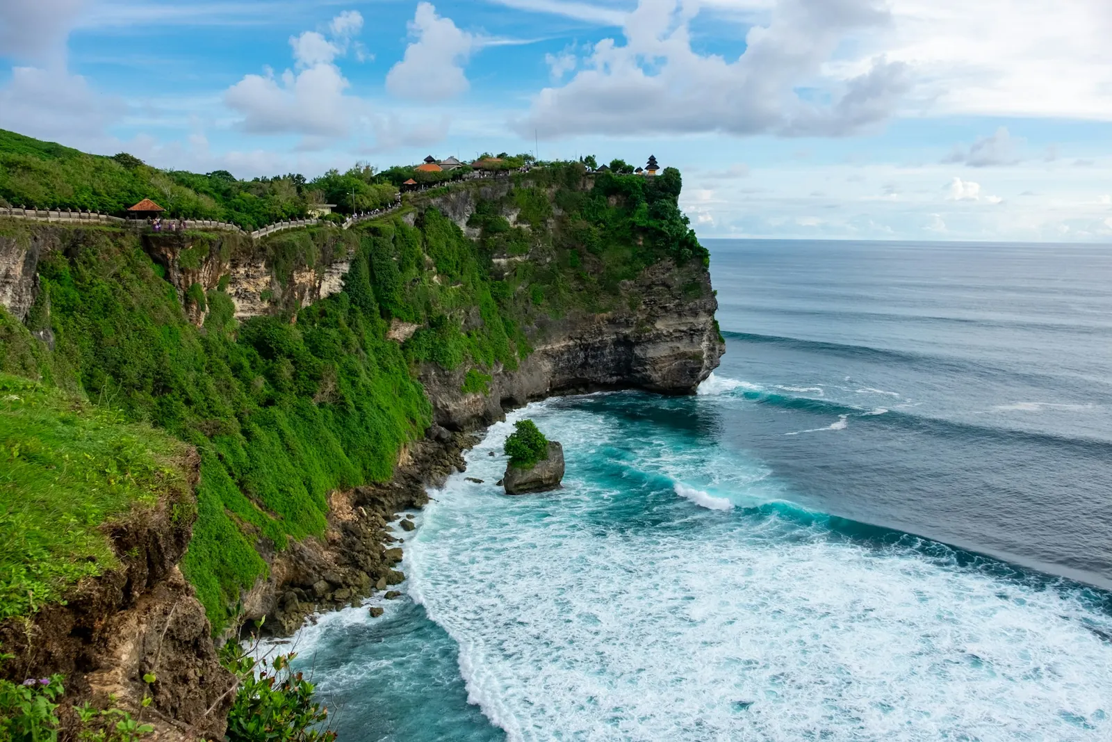 Pura Luhur Uluwatu clifftop sea temple above the Indian Ocean, Bali