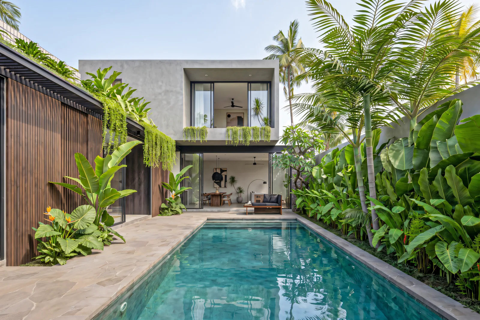 Nara Villas - tropical biophilic architecture with natural landscaping and private pool