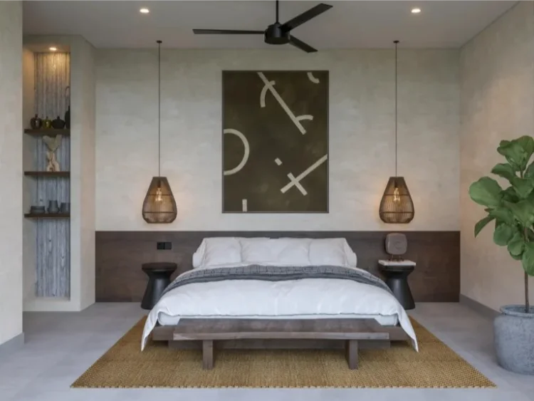 Nara Villas interior with premium textured render finish