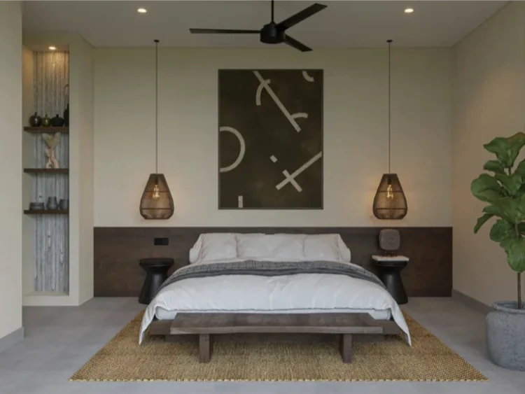 Nara Villas interior without textured paint finish