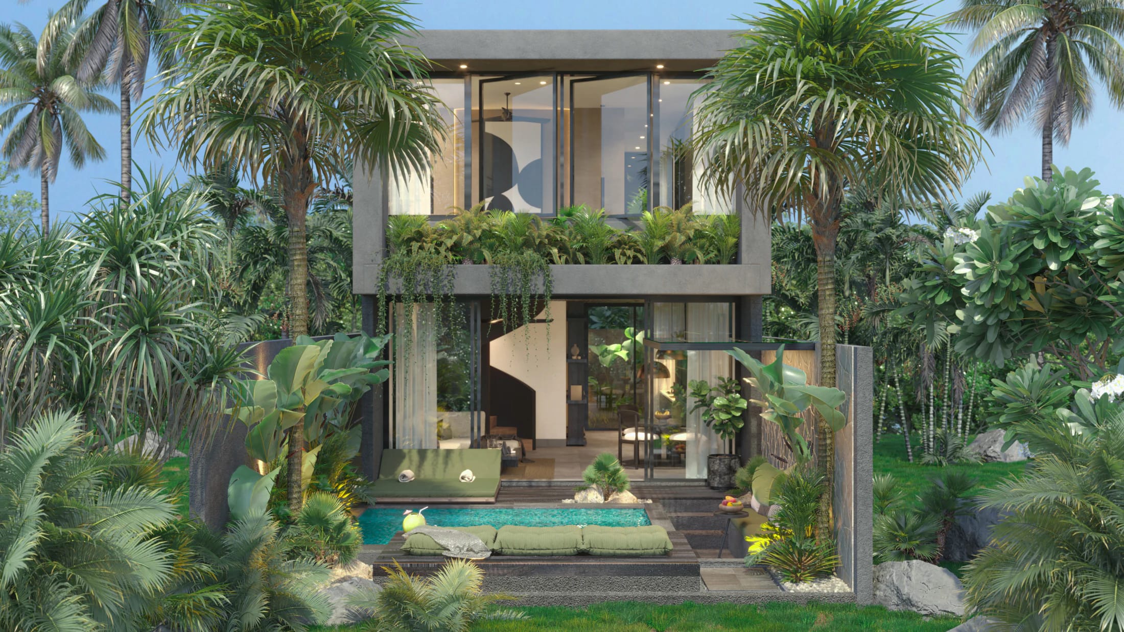 Suku Residences 2-bedroom villa with private pool and tropical garden - Uluwatu Bali