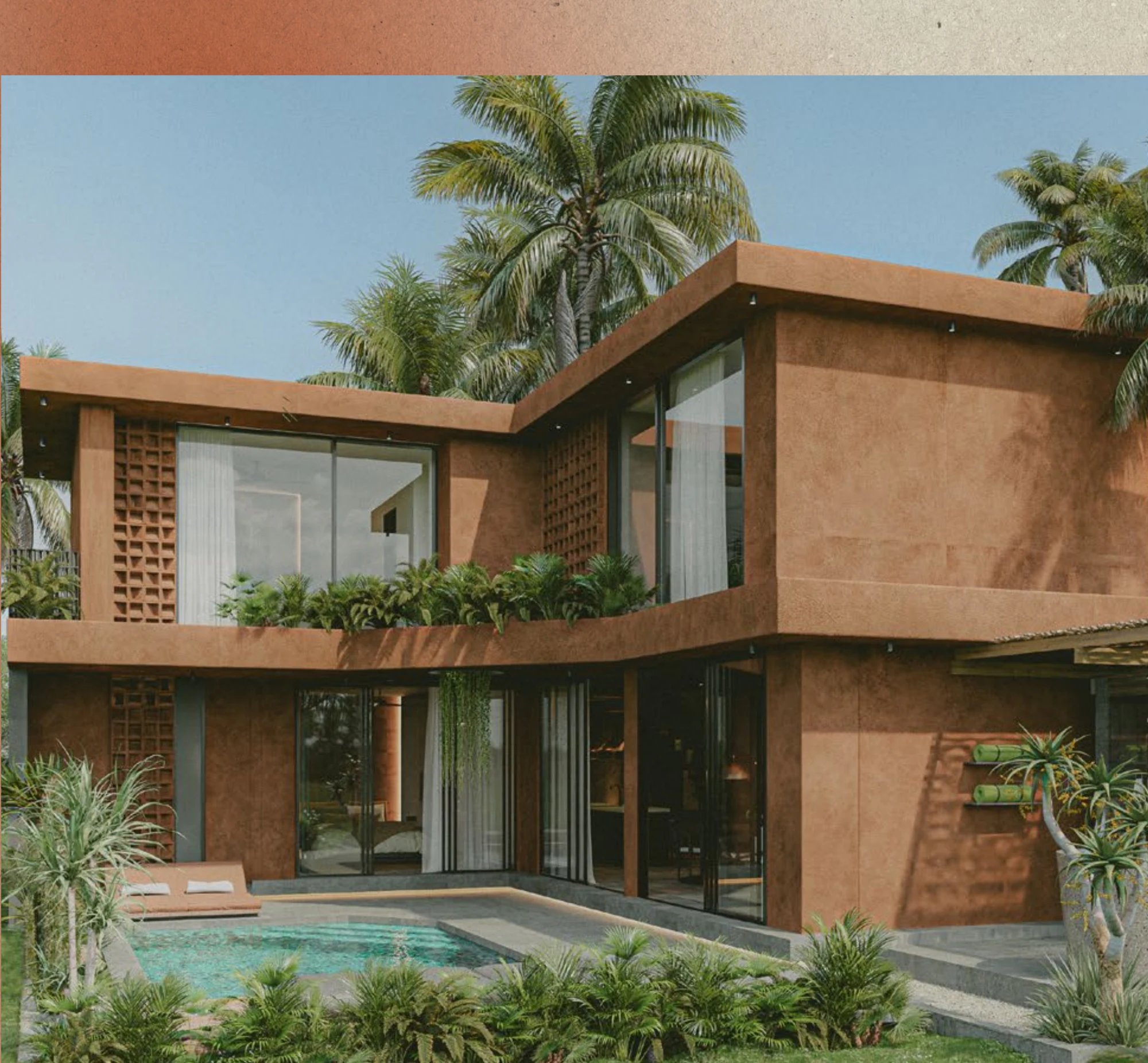Suku Residences 3 Bedroom - full facade with private pool