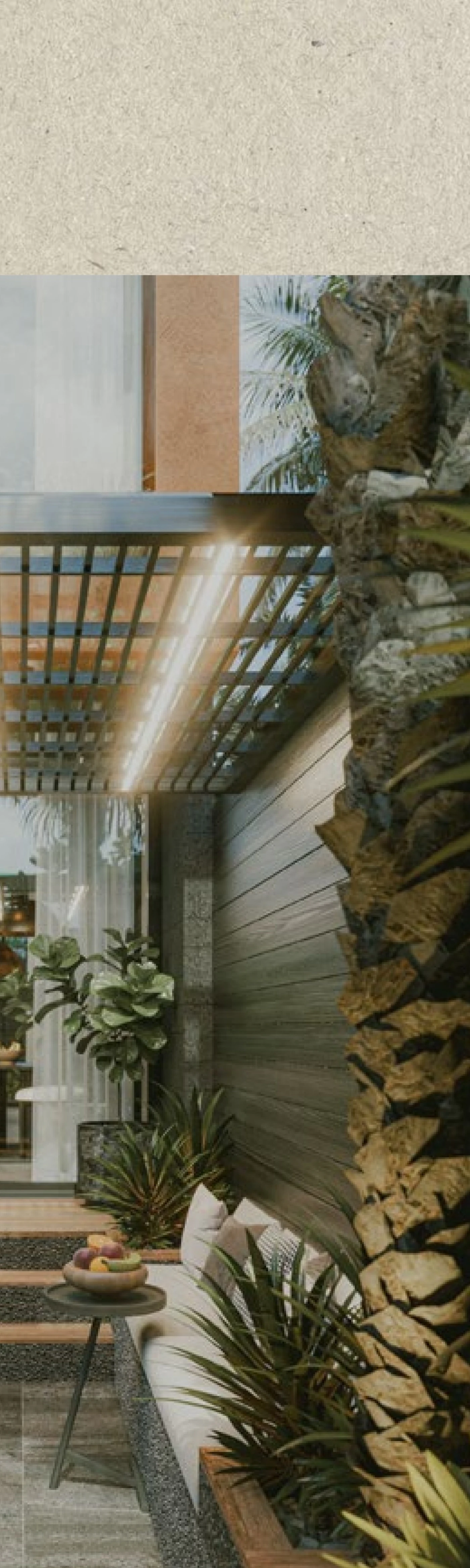 Suku outdoor area without the sunken seating addition