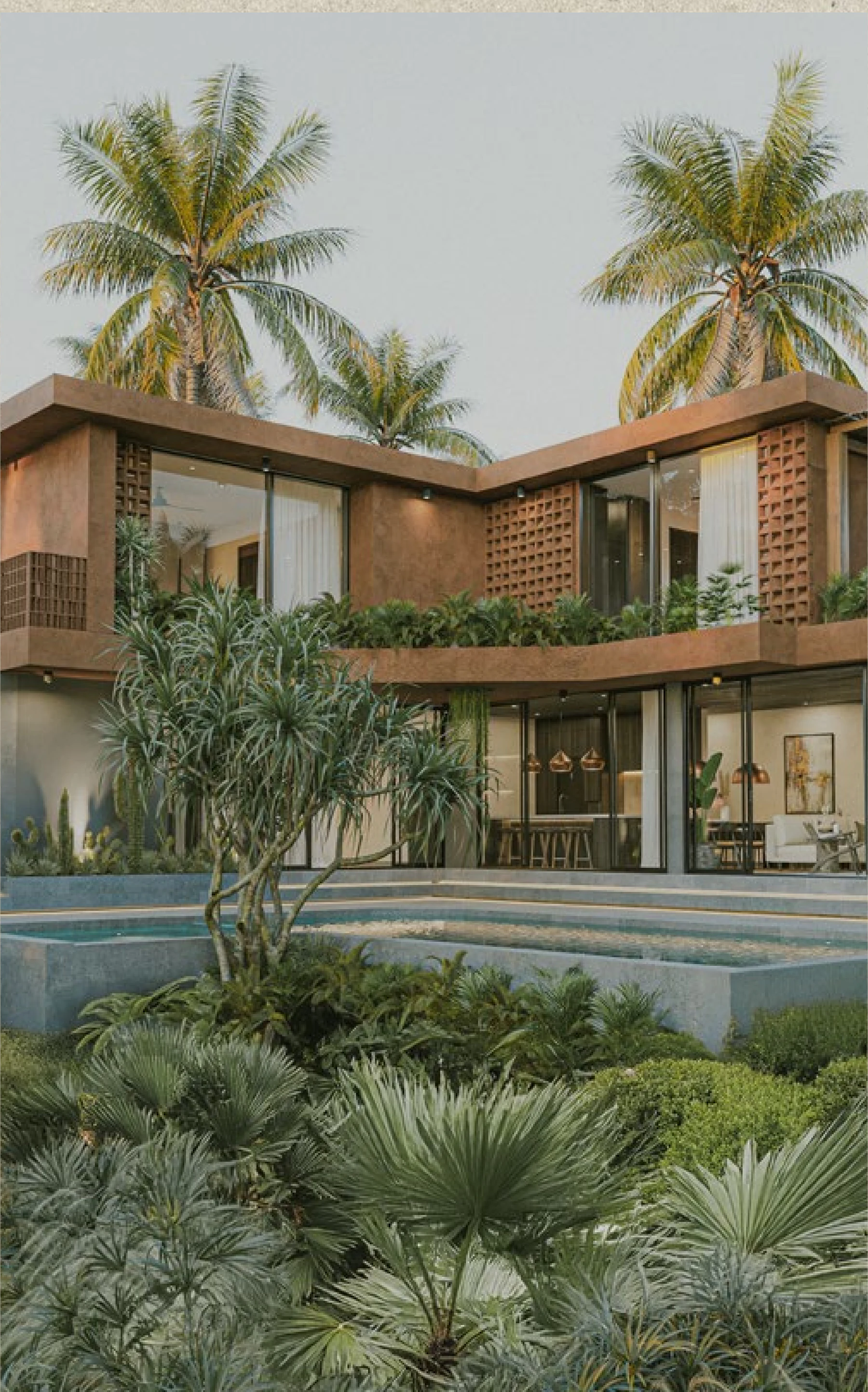 Suku 4-bedroom pool without the waterfall and lower-level sitting zone