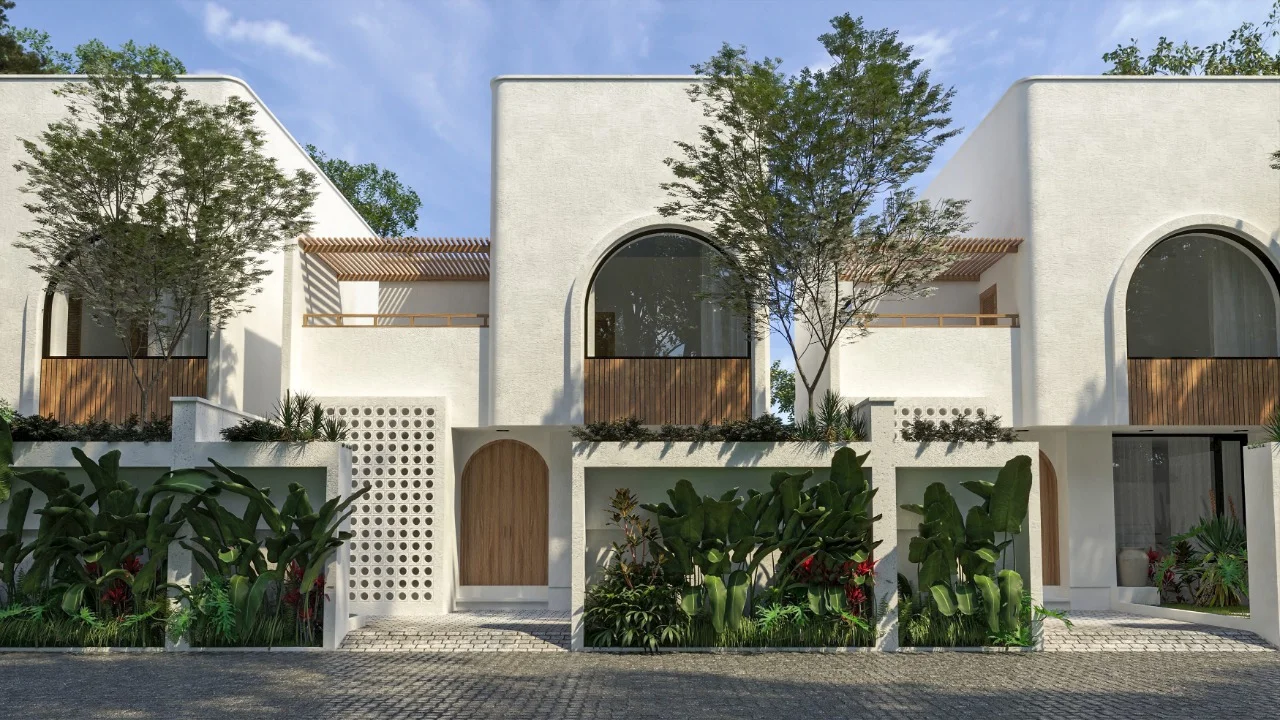 Salt Development Villas render by Balitecture - Mediterranean-Balinese multi-unit villa community in Bali