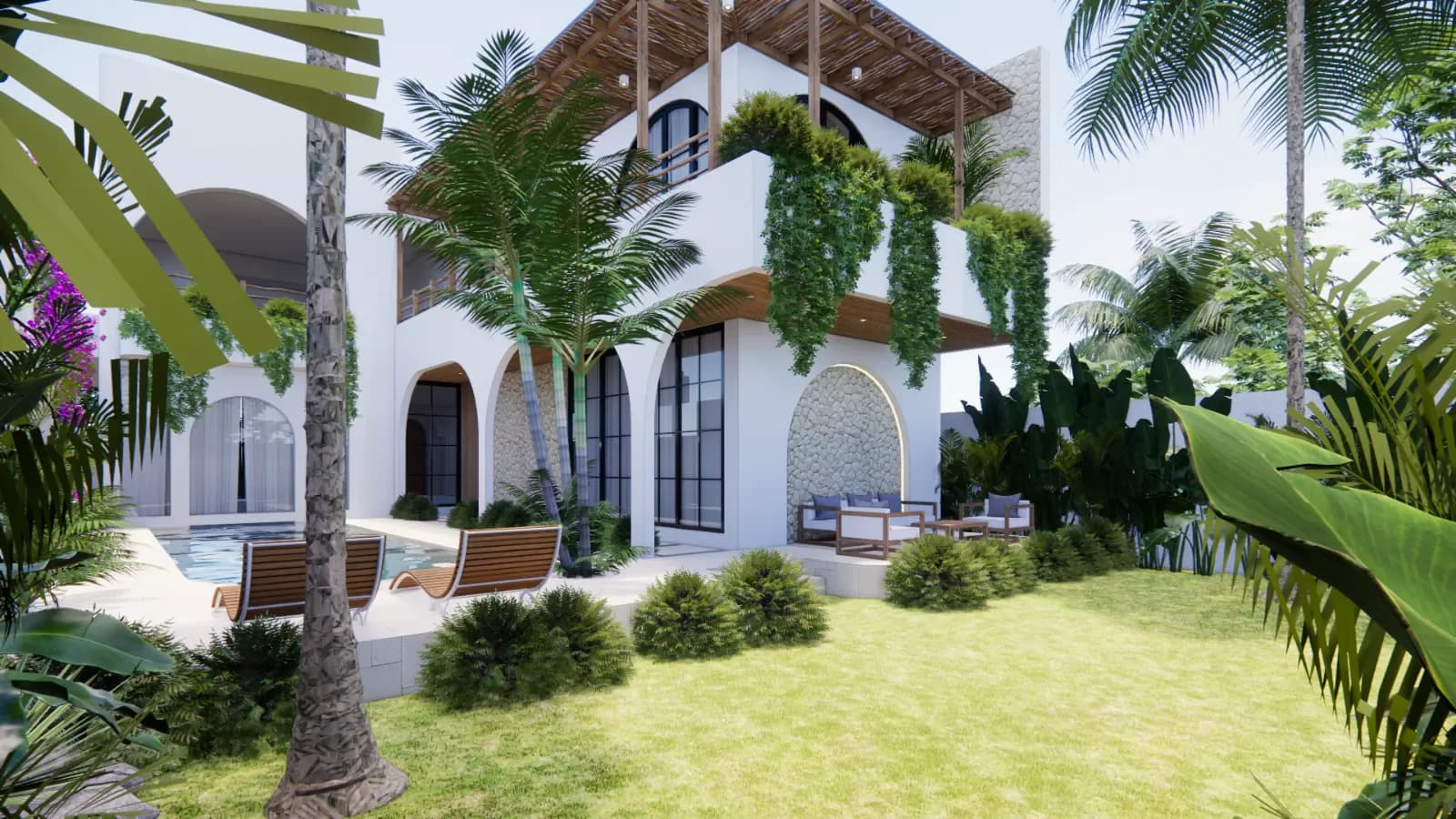 Calma Villa - Modern Tropical villa by Balitecture