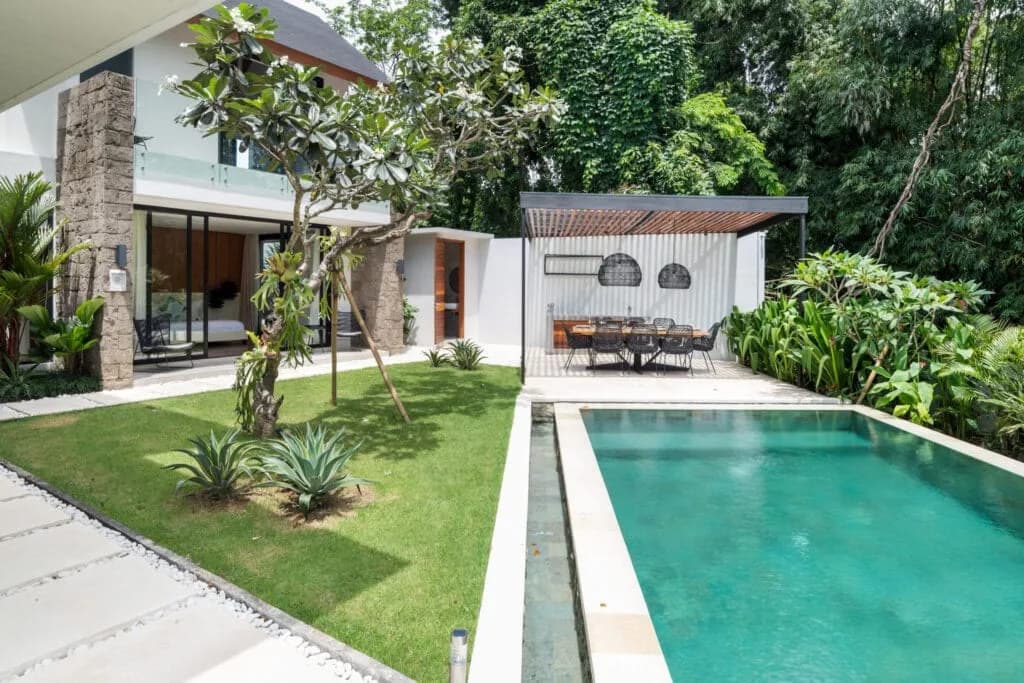Real completed Balitecture villa interior - client delivery Bali