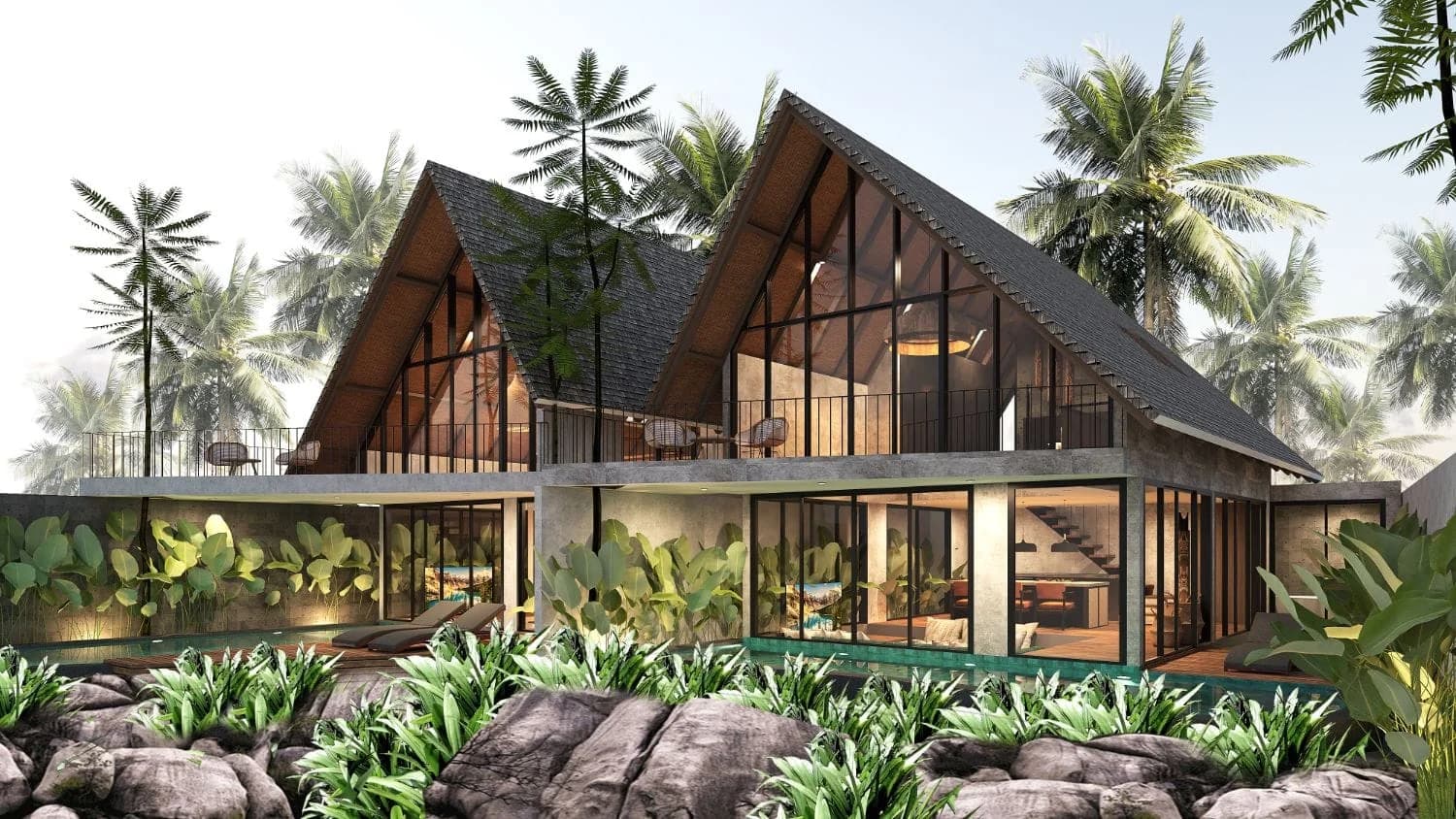 Villa Astu 1 & 2 - Contemporary Tropical villa by Balitecture