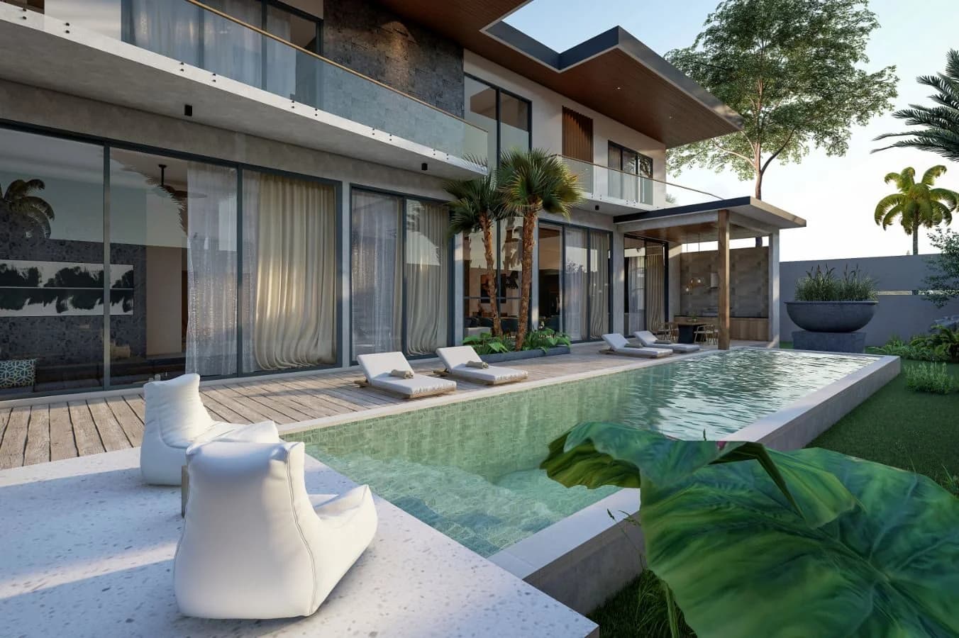 Villa Manggala - Tropical Industrial villa by Balitecture