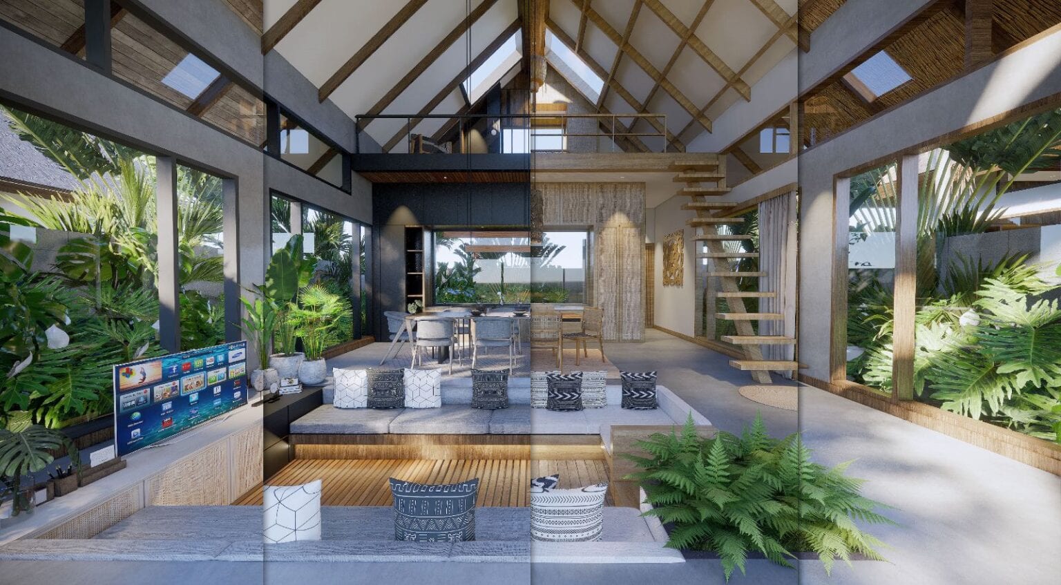 Modern Living Room Design - Bali Architects
